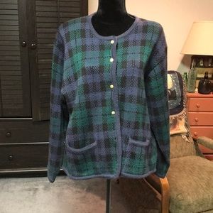 Plaid sweater. CB Collections. Excellent condition